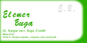 elemer buga business card