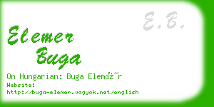 elemer buga business card
